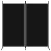 vidaXL 2-dílné paravány Black 175x180 cm Fabric Náhled obrázku produktu 3