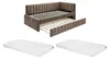 Schlafsofa mit Ausziehschublade 90 x 190 cm - Stoff - Braun Produktbild-Vorschau 1