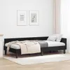 vidaXL Rohový rám postele s čelom čierny 90 cm x 200 cm Náhľad obrázku produktu 2