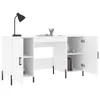 vidaXL Bureau blanc 140x50x75 cm bois composite Voir les images du produit 4