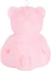 A pink teddy bear seen from the back, with a loop for hanging on its head. Produktbild-Vorschau