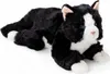A plush toy cat lying down on a white background. Náhľad obrázku produktu