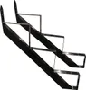 Two black metal stair stringers with three steps each, shown against a white background. Produktbild-Vorschau