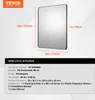 A mirror with dimensions and specifications displayed. Podgląd zdjęcia produktu