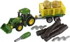 Tracteur John Deere avec benne 3 remorques et charrue Voir les images du produit 5