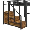 Hochbett 140x200 cm Metall Schwarz, platzsparendes Produktbild-Vorschau 13