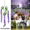 OKWISH 12 Pack künstliche Glyzinien Blumen, Girlande Produktbild-Vorschau 4