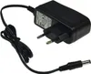 A black power adapter with a European plug and a coaxial connector. Produktbild-Vorschau