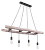 Globo Lighting Hängeleuchte Holz naturfarben, 4x E27 Produktbild-Vorschau 1
