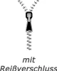 A graphic illustration of a zipper with German text below. Produktbild-Vorschau