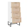 vidaXL Highboard blanc 40x30x95 cm bois composite Voir les images du produit 6