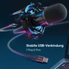 FIFINE Gaming Mikrofon PC mit Arm, Dynamisches USB Produktbild-Vorschau 5
