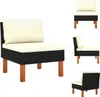 vidaXL Mittelsofa Poly Rattan und Eukalyptus Massivholz -  Produktbild-Vorschau 1
