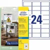Avery J4773-10, Biały, Poliester, 63,5 mm, 33,9 mm, 24 szt. Podgląd zdjęcia produktu 1