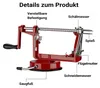 Wiltec Apfelschäler 3 in 1 mit Stahlklingen, Produktbild-Vorschau 5