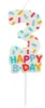 Zahlenkerze Geburtstag "Cozy Sprinkles" 7 cm | Bunt Zahl: 3 Produktbild-Vorschau 1