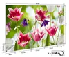 Wallario Schlüsselbrett aus Glas, Motiv: Blühende Blumen im Produktbild-Vorschau 2