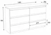 Kommoden mit Rillenmuster und Schubladen, 140 cm, 6 Produktbild-Vorschau 3