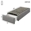 Letto imbottito Flieks 90x200 cm con cassetto, letto Anteprima dell’immagine prodotto 5