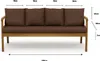 A brown sofa cushion set is shown from the front with dimensions indicated. Náhľad obrázku produktu