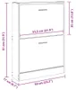 vidaXL Szafka na buty betonowa szara 59x17x81 cm materiał Podgląd zdjęcia produktu 8