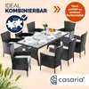 CASARIA® Polyrattan Gartentisch 190x90x74cm mit Ablage Glas Produktbild-Vorschau 6