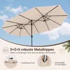 COSTWAY Dubbele parasol, 440x260 cm, terrasparasol met Productafbeelding-voorbeeld 7