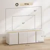Meuble TV HOMCOM, meuble TV brillant avec 4 portes à Voir les images du produit 3