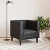 vidaXL Kreslo Chesterfield čierna Imitácia kože Náhľad obrázku produktu 3