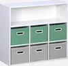 sweeek - Aufbewahrungsmöbel für Kinder, 6 Boxen - Grün Produktbild-Vorschau 1