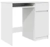 vidaXL Stôl biely 86x49x76 cm materiál na báze dreva Náhľad obrázku produktu 1