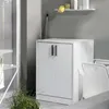 Szafka pod pralkę z białego PCV z frontowymi drzwiczkami i Podgląd zdjęcia produktu 4