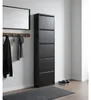 Pisa Armoire à chaussures à 5 rabats/portes en métal noir. Voir les images du produit 6