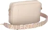 A beige Valentino handbag with a pink strap featuring gold lettering. Anteprima dell’immagine prodotto