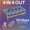 USB 3.2 10 Gbit/s KVM-Switch 4x4 mit Fernbedienung, 4 Produktbild-Vorschau 2