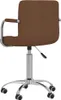 vidaXL Kancelárska stolička Swivel Brown Fabric Náhľad obrázku produktu 5