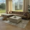 Kurzflor Teppich Mazovia - Abstrakt Beige, Braun Teppich Produktbild-Vorschau 3