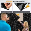 COSTWAY 20 pièces 3D panneaux muraux diamant 50x50cm, Voir les images du produit 4