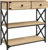 Tavolo consolle rovere Sonoma 75x28x75 cm materiale a base Anteprima dell’immagine prodotto 4