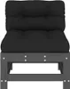 vidaXL Mittelsofas mit Kissen 2 Stk. Grau Massivholz Kiefer Produktbild-Vorschau 5