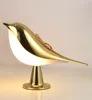 15cm Gold Vogel LED Nachtlicht USB LED Schreibtischlampe Produktbild-Vorschau 1