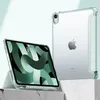 Two iPads are shown, one in a clear case with its screen facing forward and propped up, and another standing upright with its back facing the viewer. Produktbild-Vorschau