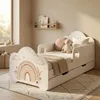 Kinderbett 140x70 cm mit Schublade Matratze Bettkasten Produktbild-Vorschau 5