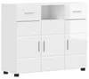 Armadio in legno bianco lucido, marca vidaXL, realizzato in Anteprima dell’immagine prodotto 1