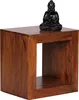 WOHNLING Standregal Massivholz Sheesham 44cm hoch Cube Produktbild-Vorschau 1