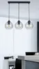 Pendelleuchte mit 3 Glasschirmen in Schwarz, Transparent, Produktbild-Vorschau 2