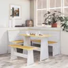 Eckbank REINE 151 cm Honigbraun und Weiß Massivholz Kiefer Produktbild-Vorschau 2