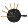 BBQ-Toro 9-częściowy żeliwny zestaw do fondue dla 6 osób, 2 Podgląd zdjęcia produktu 5