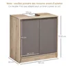 HOMCOM Meuble salle de bain sous Lavabo - meuble Voir les images du produit 5