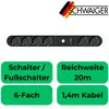 Funk Steckdosenleiste 6-fach Schalter Fußschalter Produktbild-Vorschau 2